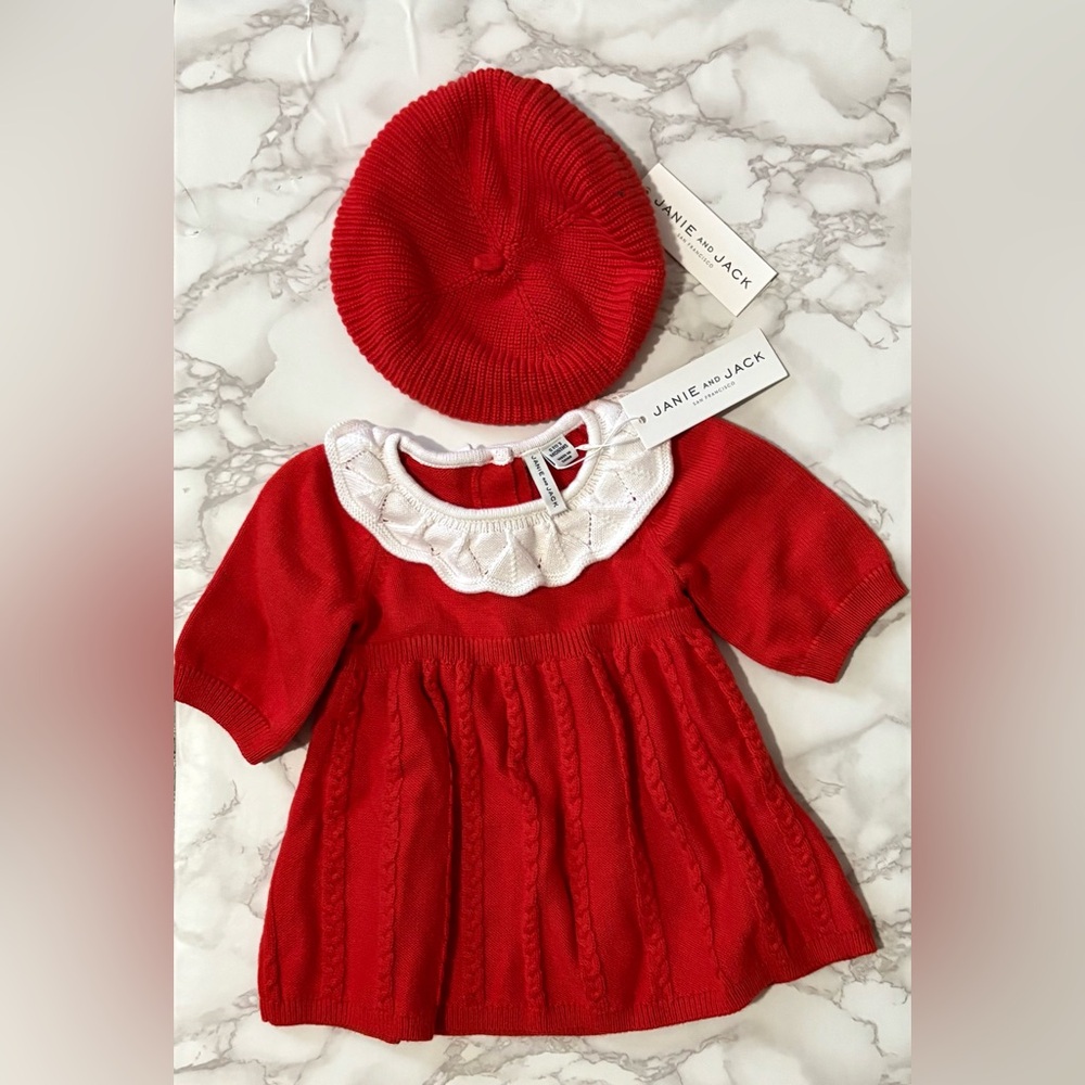 Sweater Dress and matching sweater beret hat